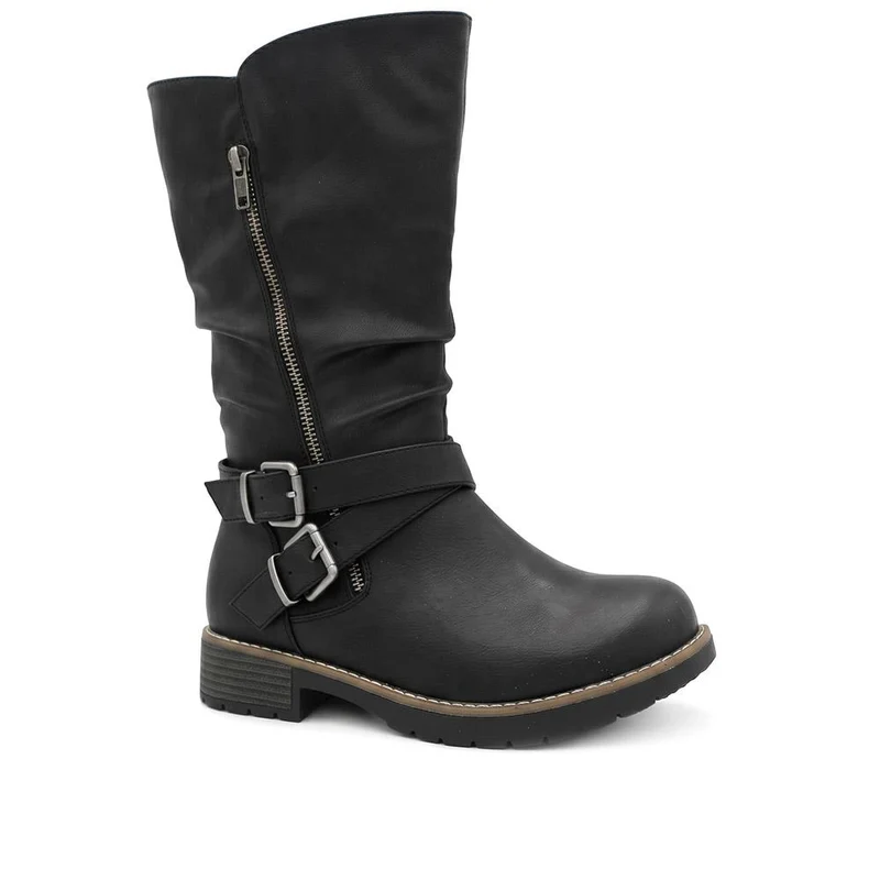 EasyFit Extra Wide Slouched Calf Length Boots - CHARLINE / 329 765