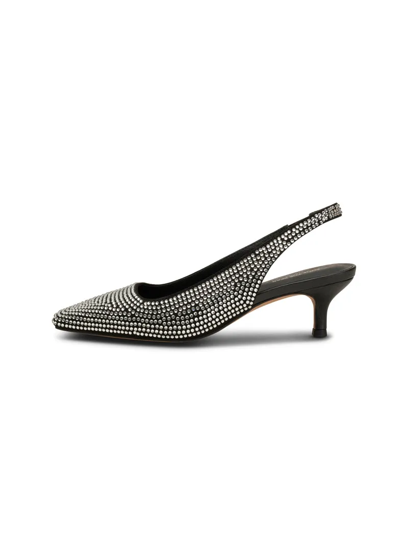 Maxine Slingback Crystal - Black