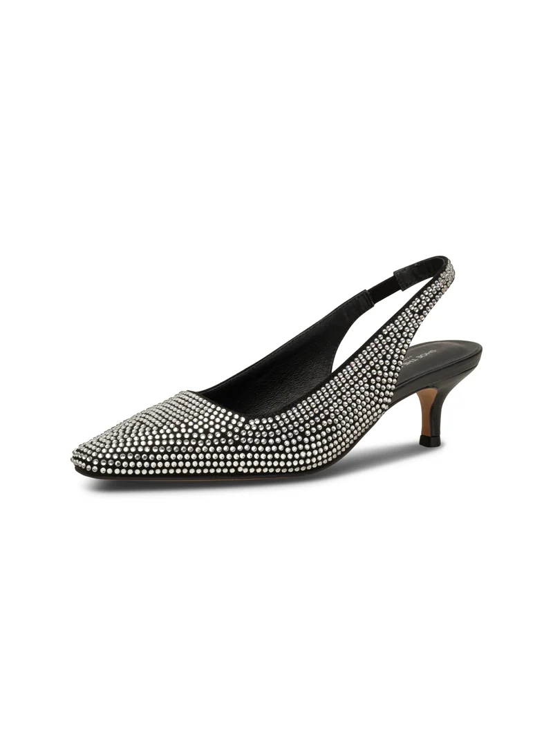 Maxine Slingback Crystal - Black