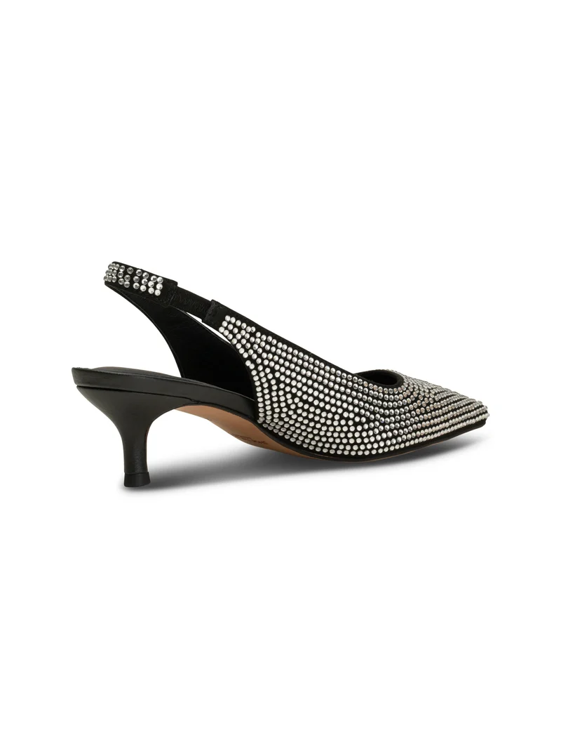 Maxine Slingback Crystal - Black