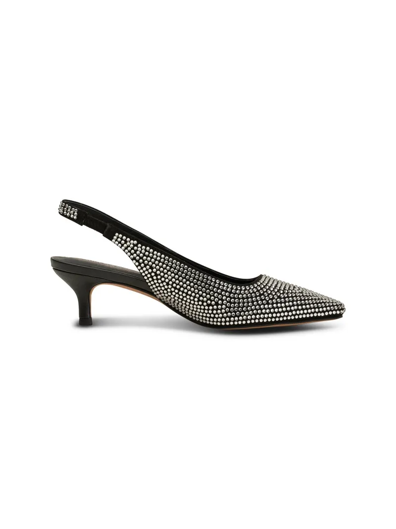 Maxine Slingback Crystal - Black