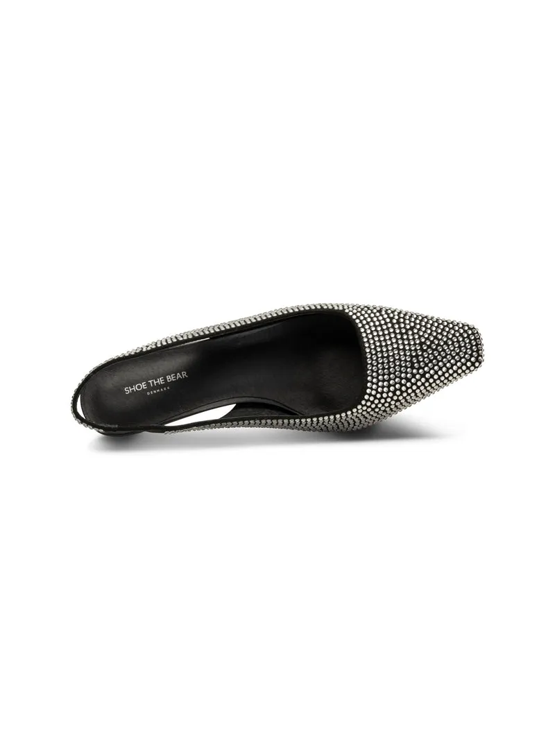 Maxine Slingback Crystal - Black
