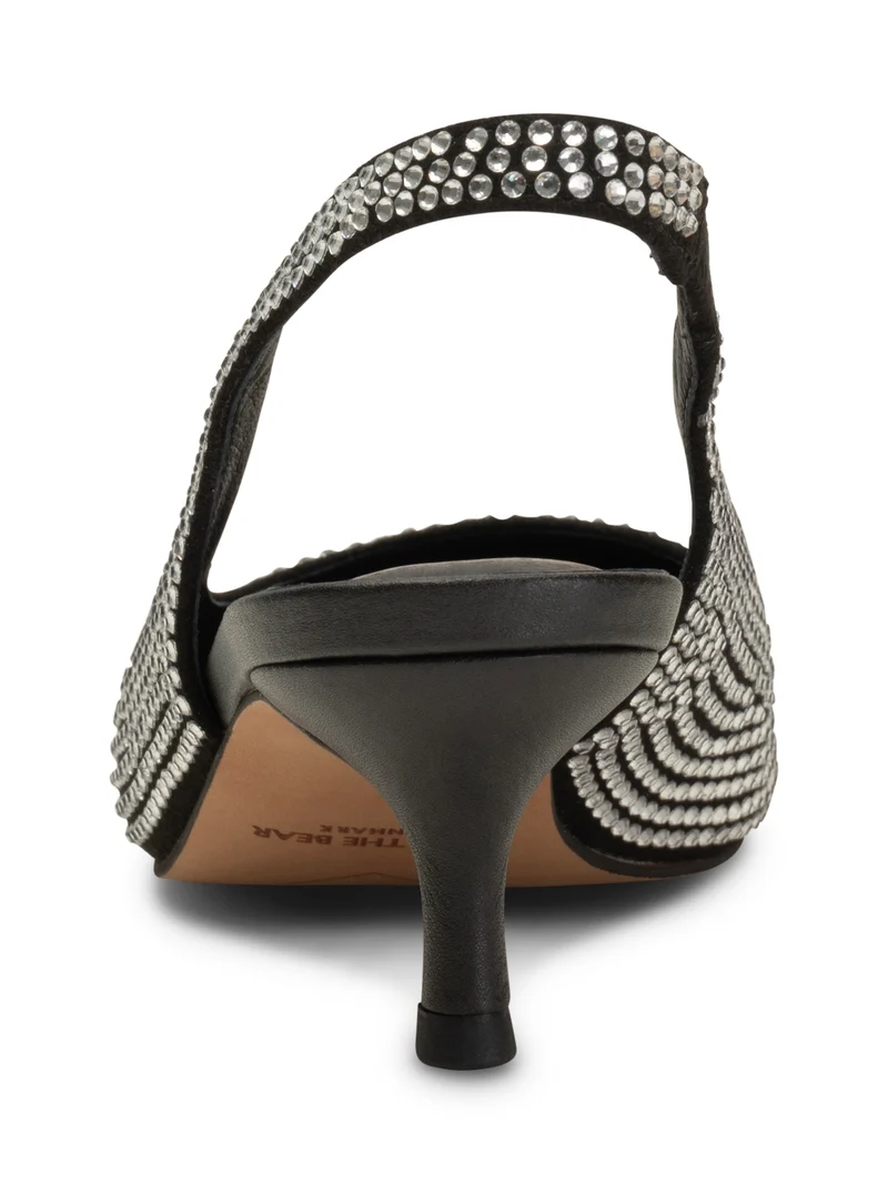 Maxine Slingback Crystal - Black