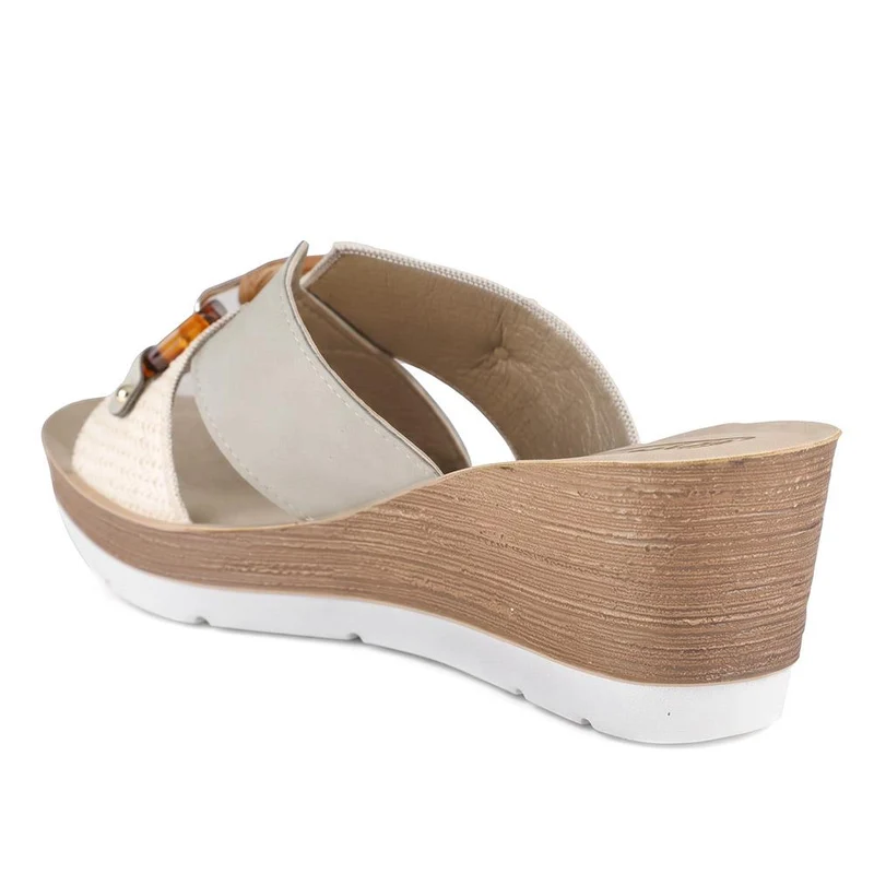 Inblu Art Wedge Heel Strappy Sandals - INB43061 / 330 711 - Silver