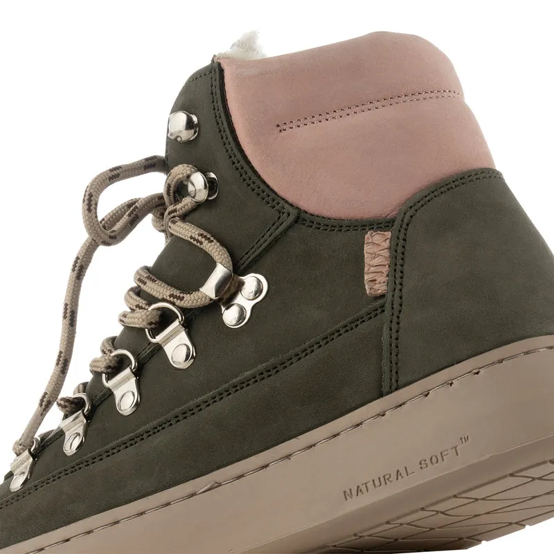 Iris Nubuck - Green/Rose