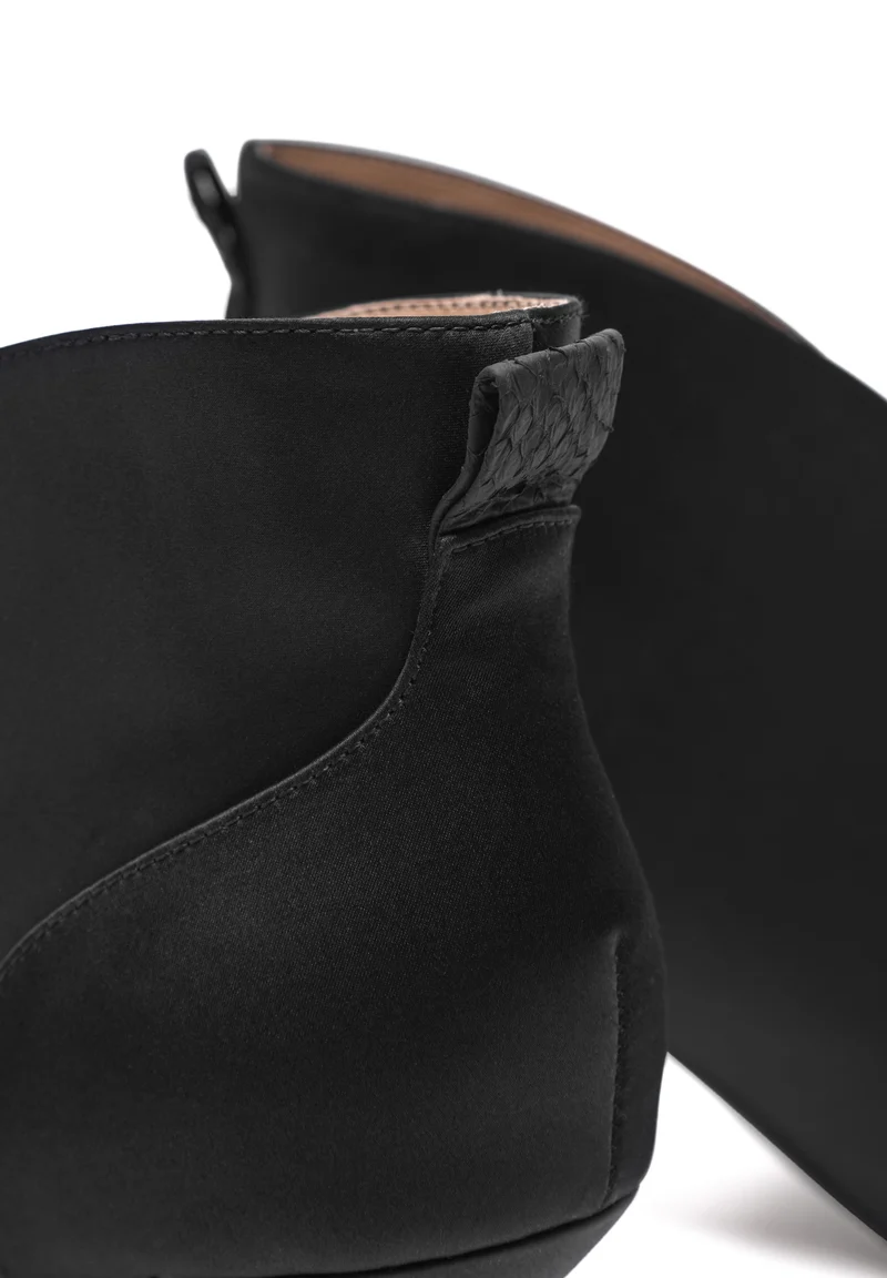 Valentine Low Cut Satin - Black