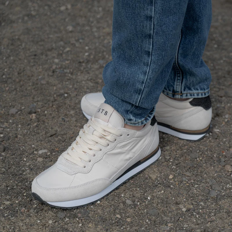 Jansen retro sneaker textile - Off White