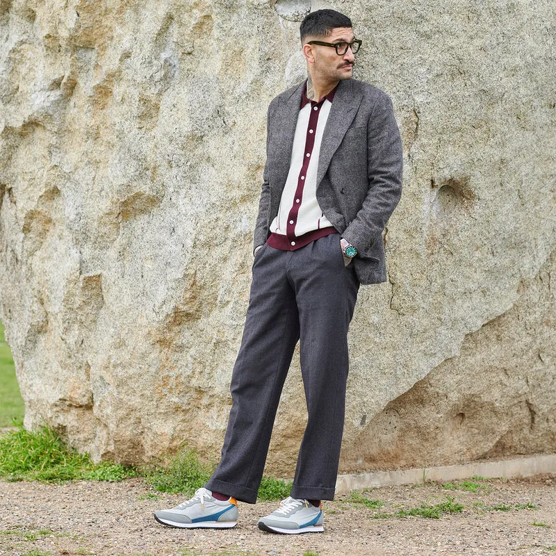 Jansen retro sneaker textile - Grey