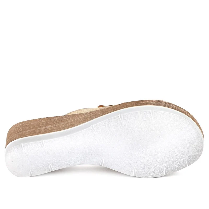 Inblu Art Wedge Heel Strappy Sandals - INB43061 / 330 711 - Beige