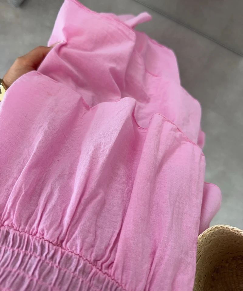 Baumwoll Kleid Karolina Pink