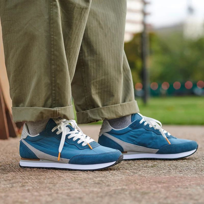 Jansen retro sneaker textile - Navy