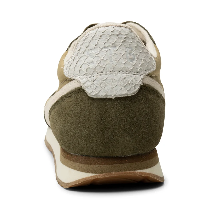 Jansen retro sneaker textile - Khaki