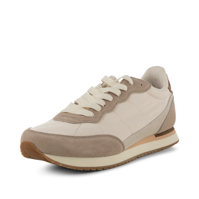 Jansen retro sneaker textile - Taupe