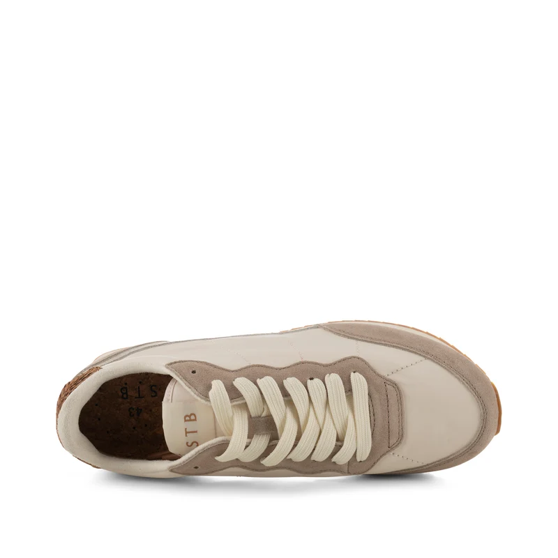 Jansen retro sneaker textile - Taupe