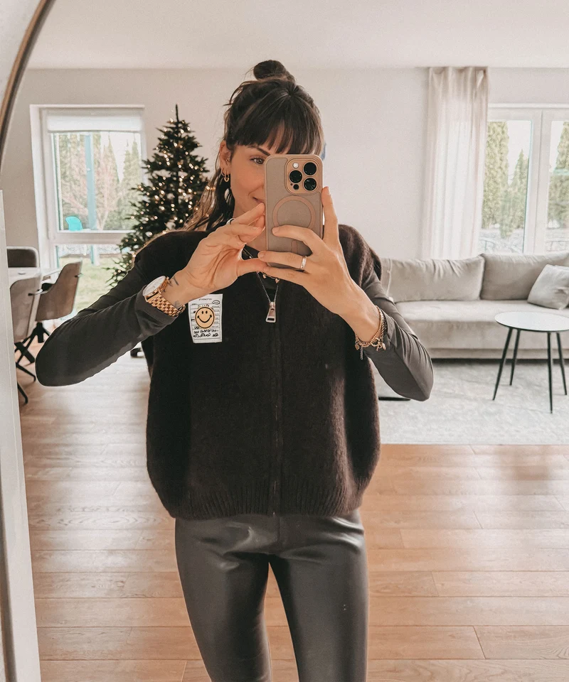 Zip Weste Smiley Naia Braun