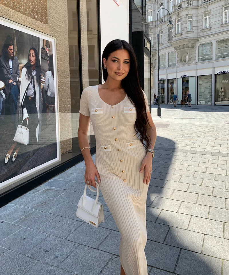 Kleid Augustina Beige