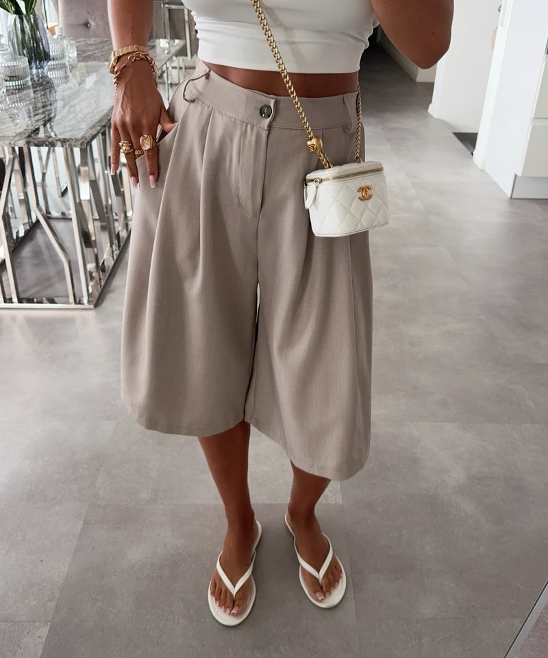 Bermuda Stoffshorts Ornelia Beige