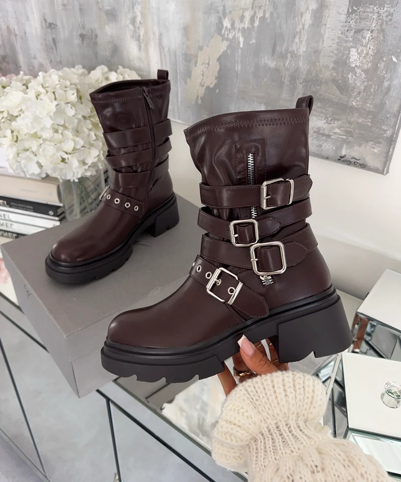 Biker Boots Bellina Braun