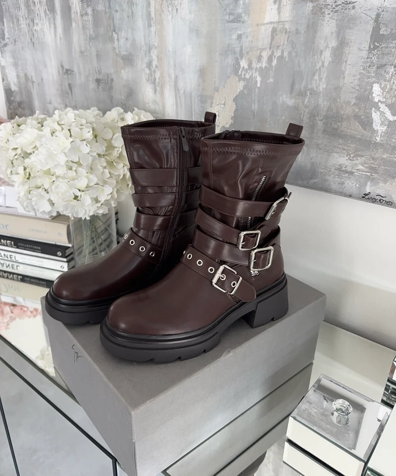 Biker Boots Bellina Braun