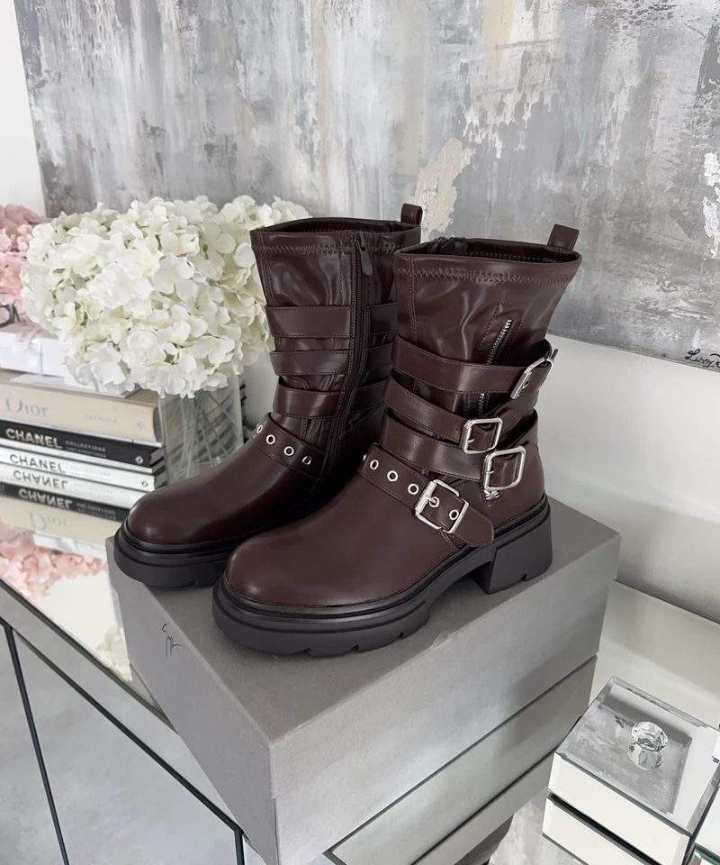 Biker Boots Bellina Braun