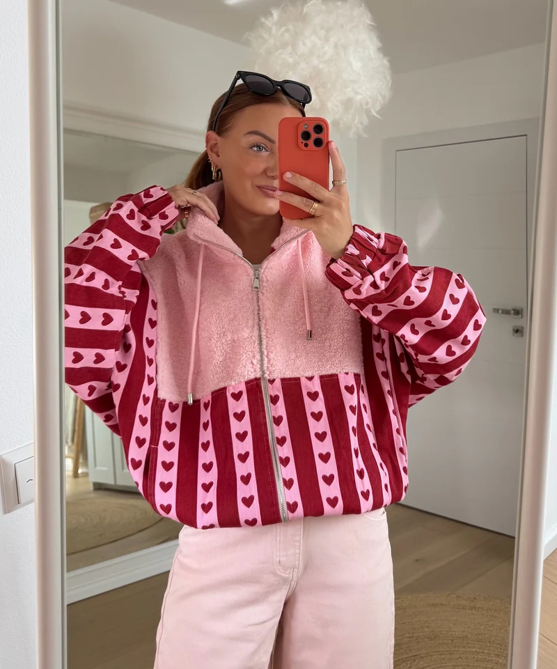 Zip Jacke Emma Rot Pink