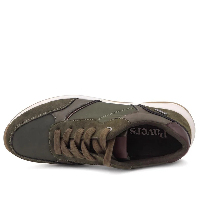Lightweight Water Resistant Lace Up Trainers - WBINS44037 / 329 870 - Olive