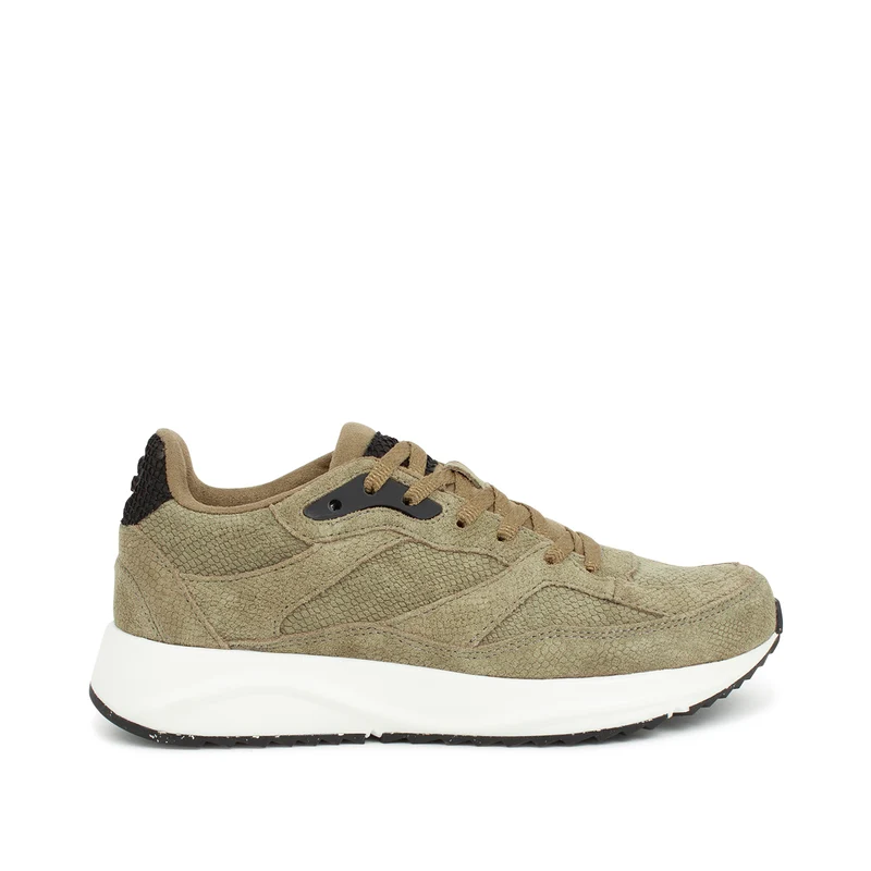 Sophie Snake Suede II - Lizard Green