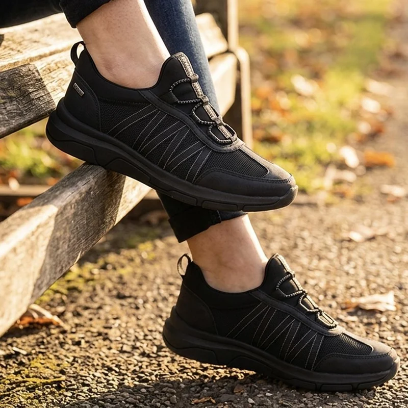 Lightweight Water Resistant Slip On Trainers - WBINS44038 / 329 872 - Black
