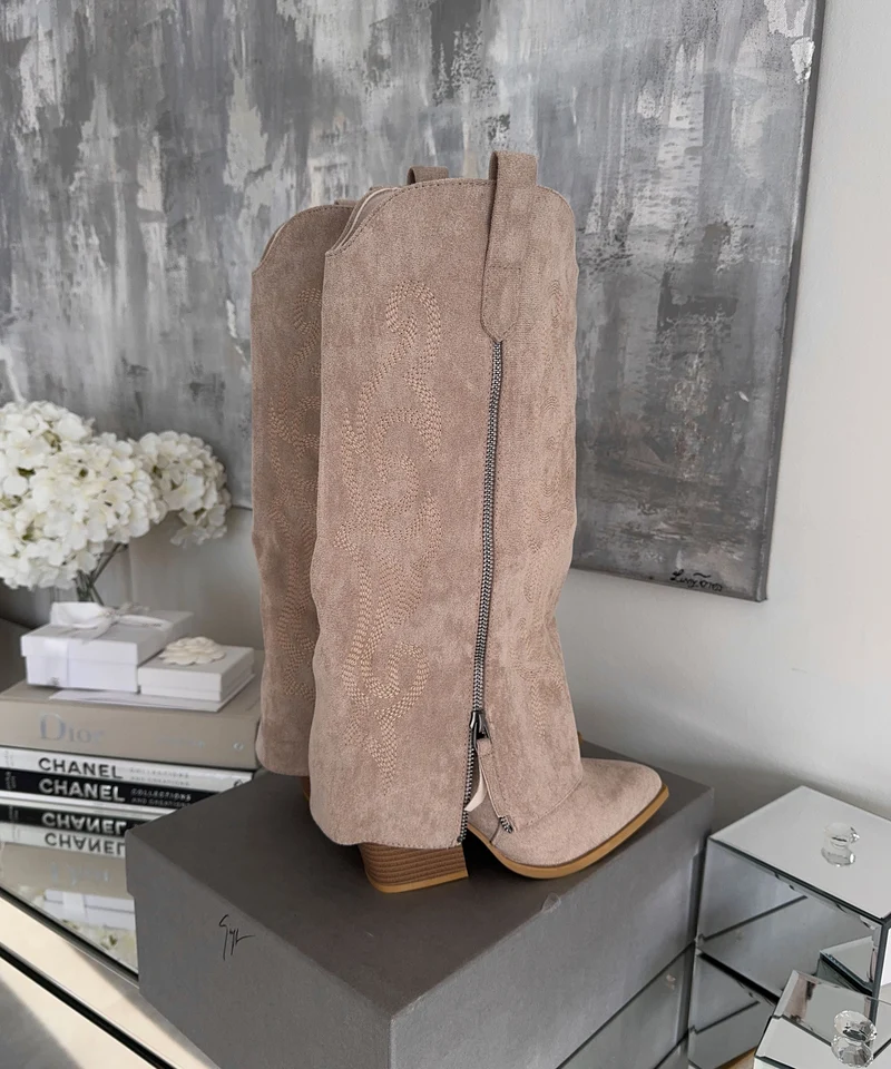 Cowboy Stiefel Lavinia Beige