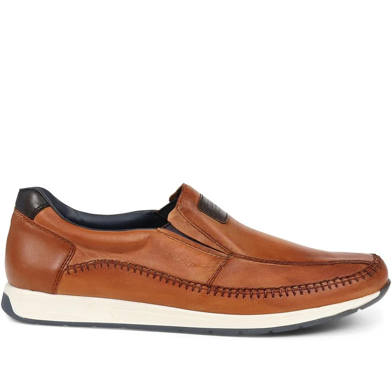 Leather Slip-On Shoes - RKR37516 / 323 369 - Tan