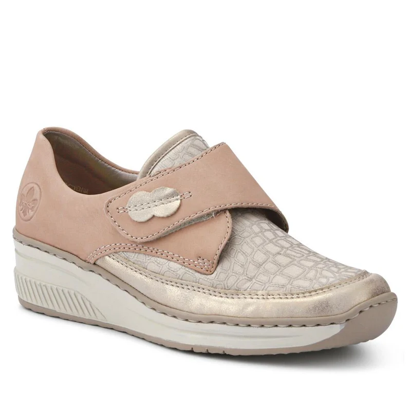 Stretchy Leather Touch-Fasten Trainers - RKR41504 / 326 820
