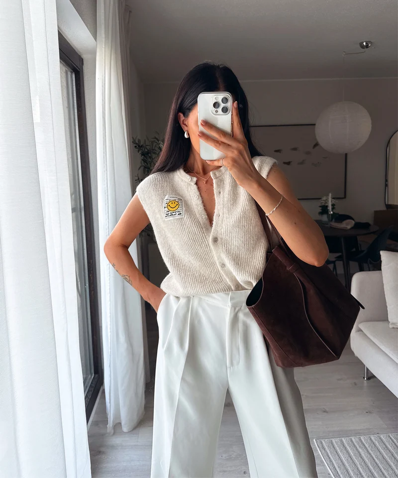 Weste Riula Beige