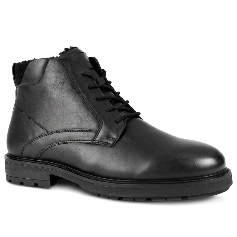 Wide Fit Smart Leather Lace Up Boots - RNB44000 / 330 105 - Black