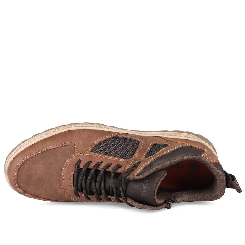 Rieker Zip & Lace Grippy Trainers - RKR44533 / 330 343 - Brown