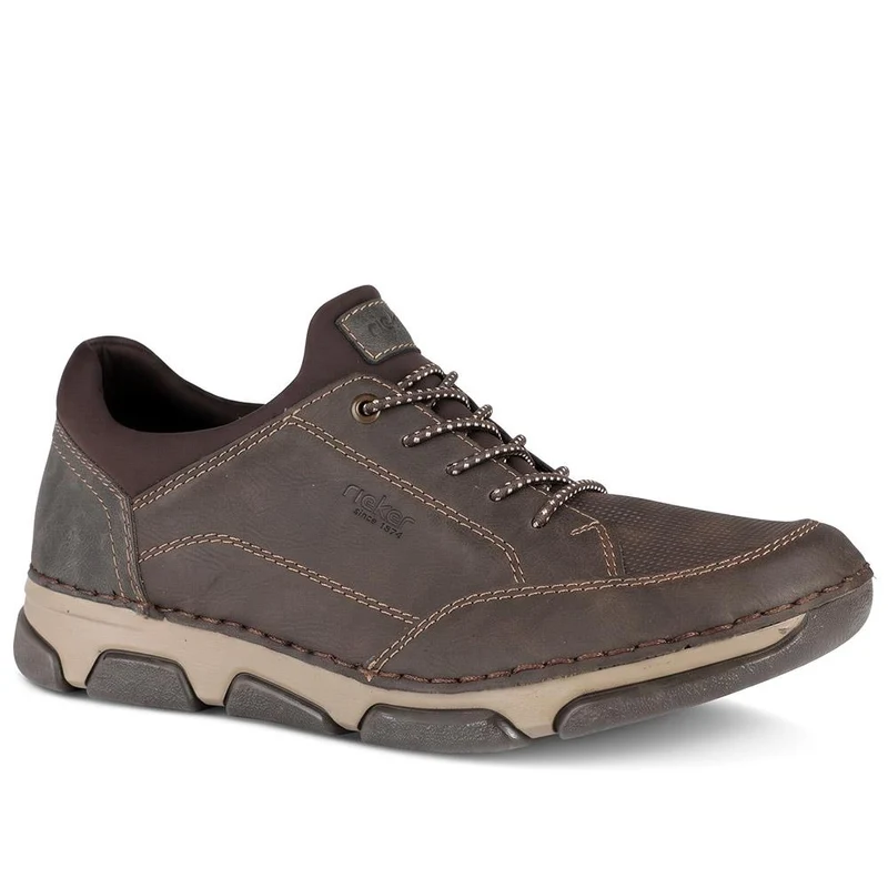 Rieker Wide Fit Bungee Lace Slip On Trainers - RKR44518 / 329 910 - Brown
