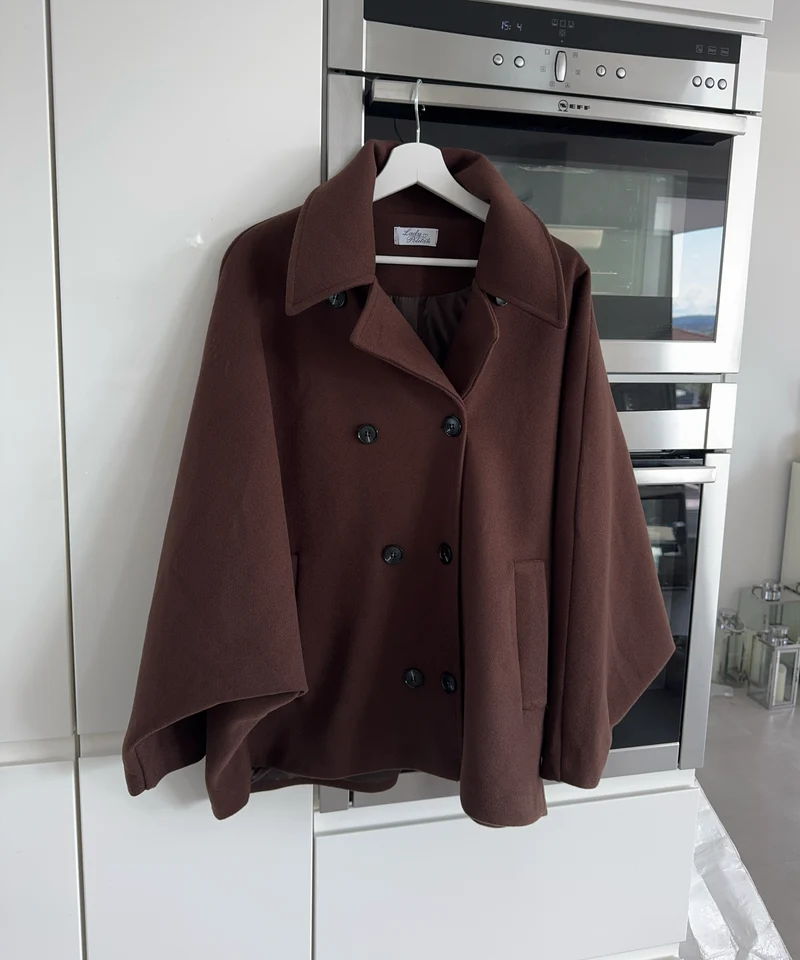 Oversize Jacke Joana Dunkelbraun