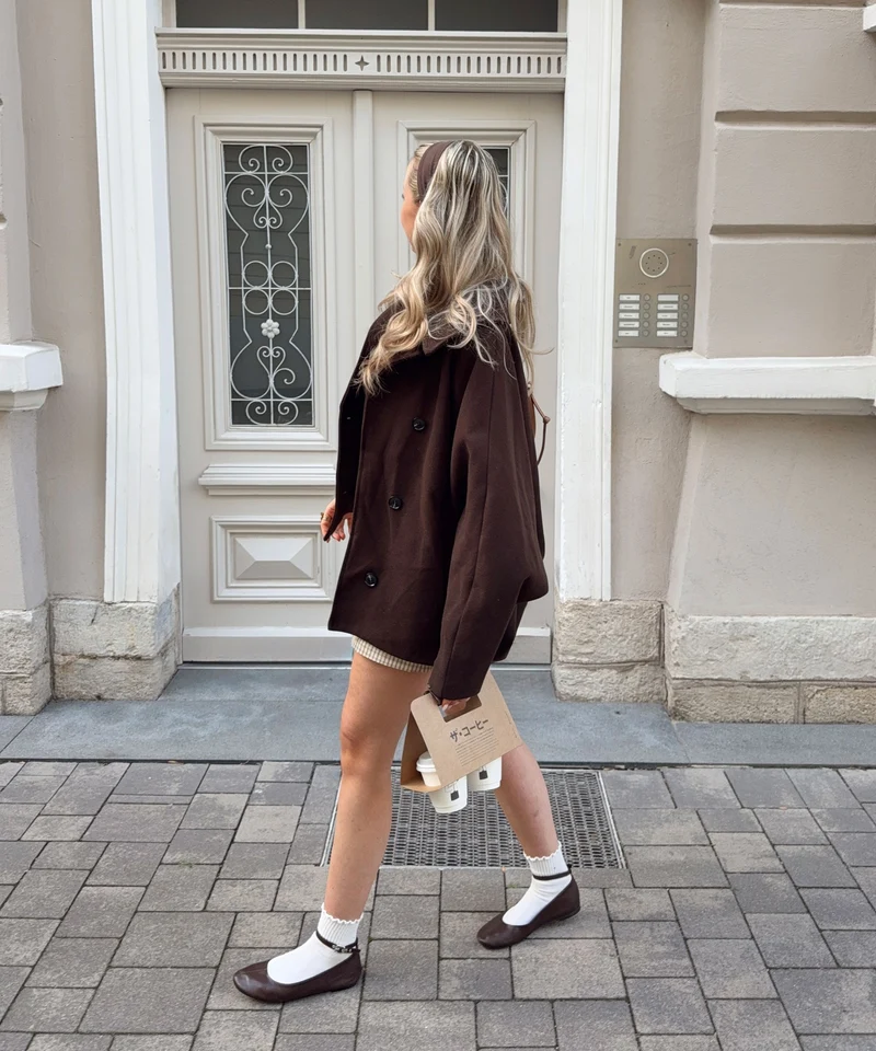 Oversize Jacke Joana Dunkelbraun