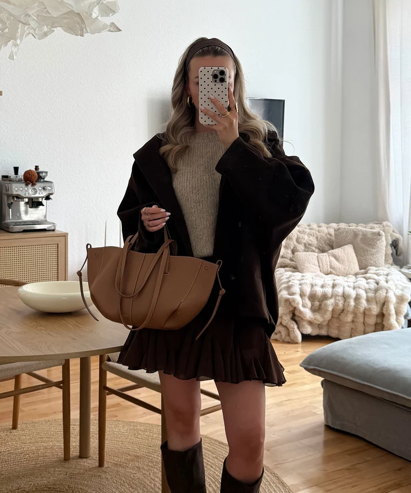 Oversize Jacke Joana Dunkelbraun