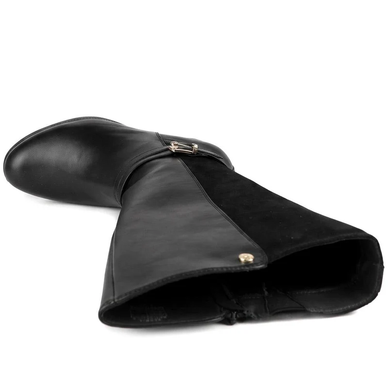 EasyFit Extra Wide Smart Buckled Long Boots - ALERIA / 330 167 - Black