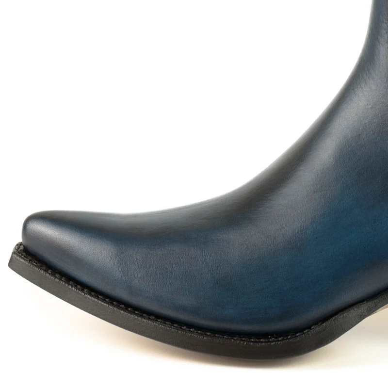 Urban Damen Stiefeletten 2496 Blaues Leder