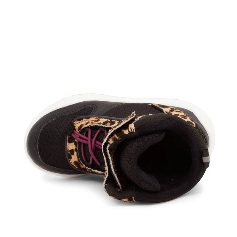Malik Midcut Boot Kids - Black/Brown Leo