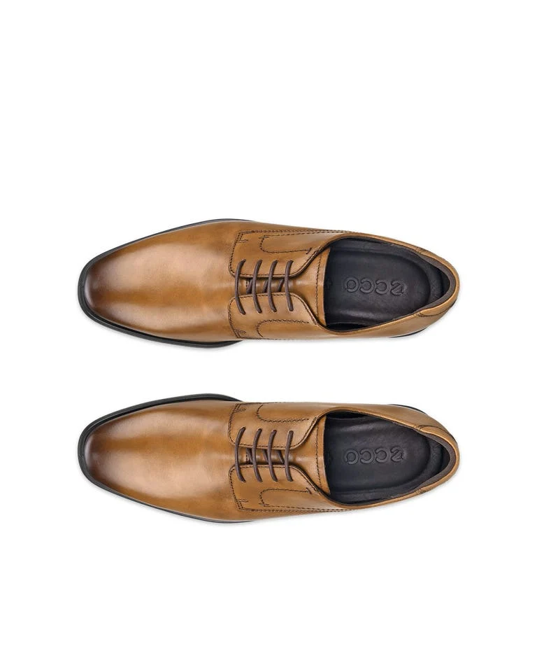 ECCO Herren Melbourne Derby-Schuh aus Leder | Hellbraun