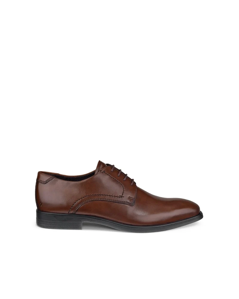 ECCO Herren Melbourne Derby-Schuh aus Leder | Braun