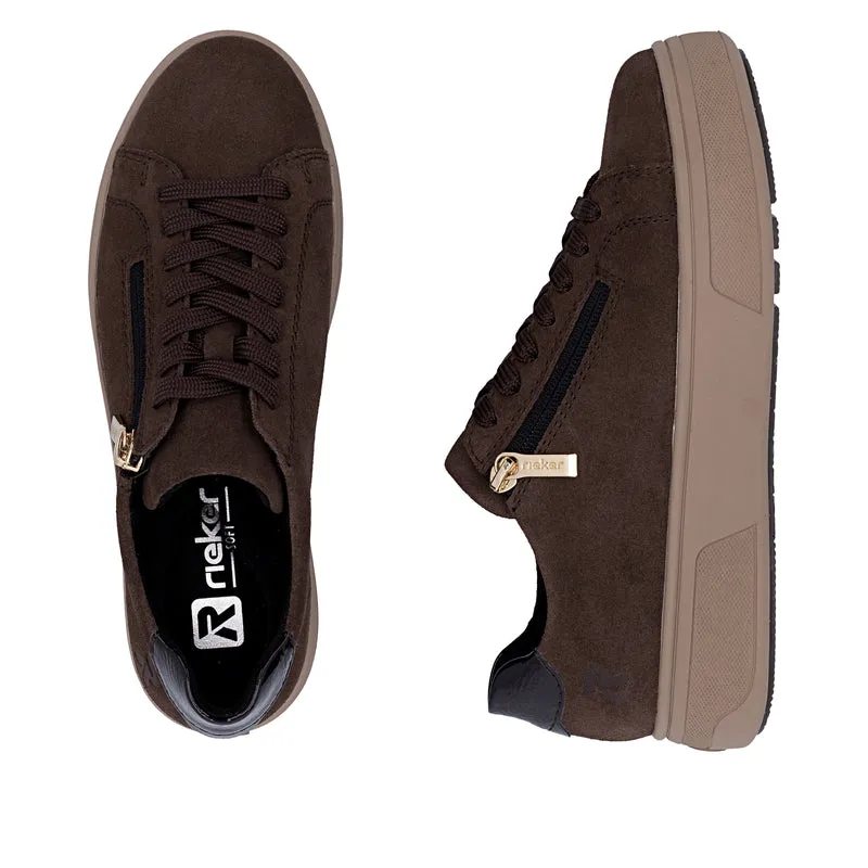 Rieker Damen-Plateau-Sneaker | Braun