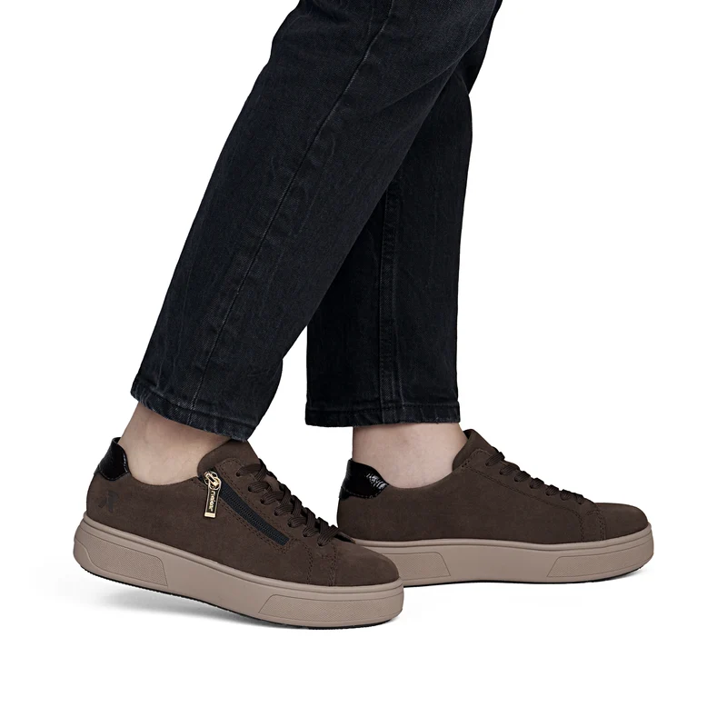 Rieker Damen-Plateau-Sneaker | Braun