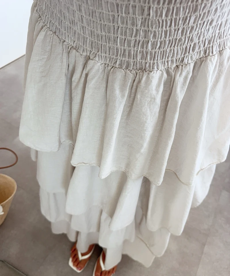 Baumwoll Kleid Karolina Beige