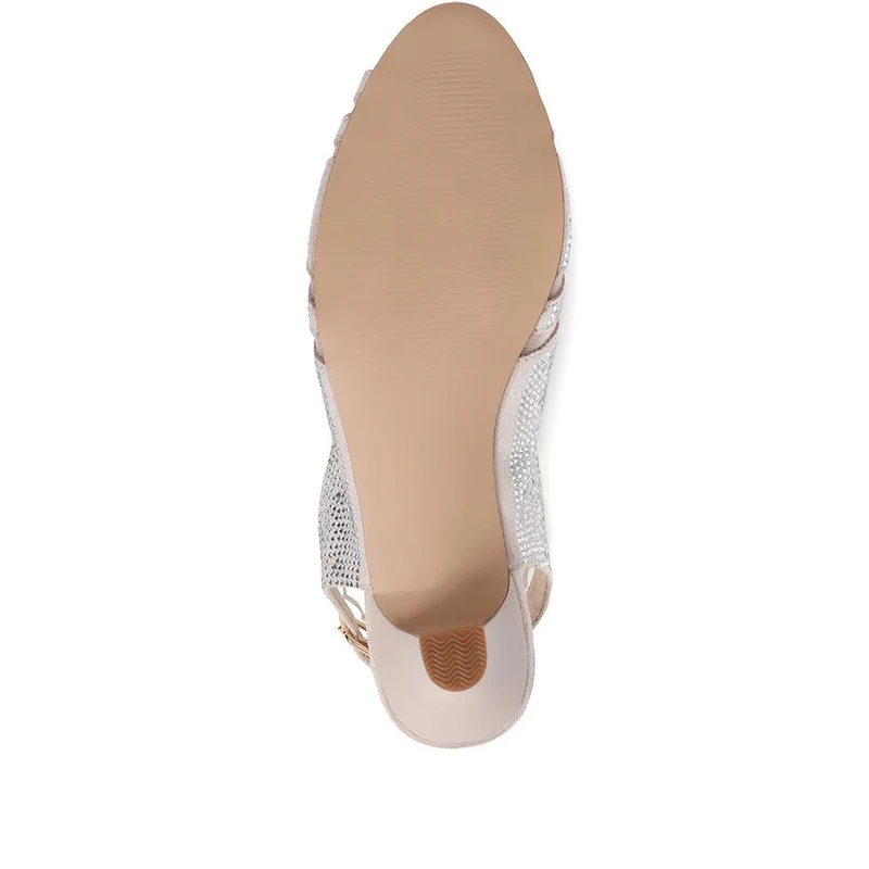 Sling-Back Evening Heels - WBINS35150 / 321 832 - Nude
