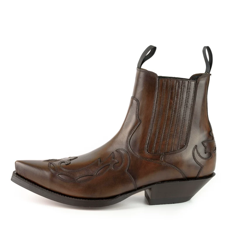 Cowboy Country Western Stiefeletten für Herren und Damen 1931 aus braunem Leder