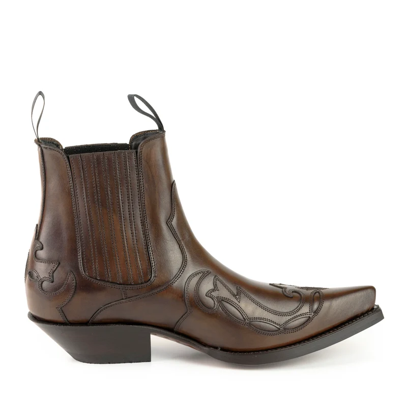Cowboy Country Western Stiefeletten für Herren und Damen 1931 aus braunem Leder