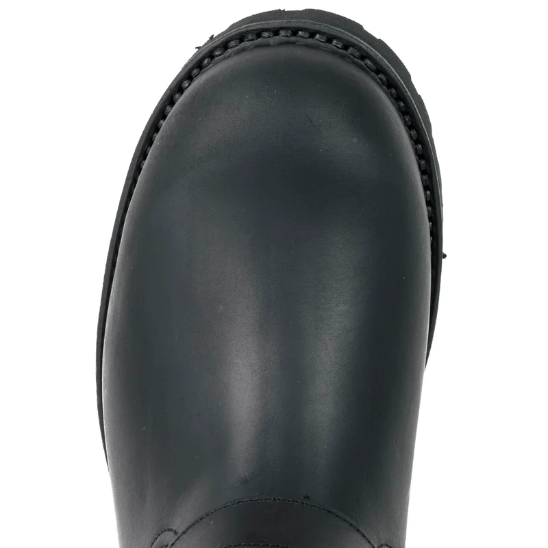 Herren- und Damen-Biker-Motard-Stiefel 18 aus schwarzem Leder
